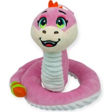 Hopinip Peluş Sevimli Hayvanlar 35 cm - Pembe Çıngıraklı Yılan (Lisinya)
