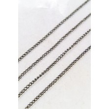 Serhat Aksesuar ve El İşçiliği 3 mm Antrasit Zincir Aksesuar Takı Malzemesi 2 Metre