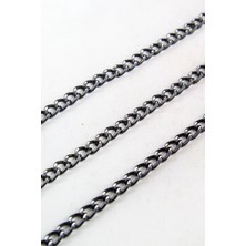 Serhat Aksesuar ve El İşçiliği 6 mm Güzel Siyah Zincir Aksesuar Takı Malzemesi 2 Metre