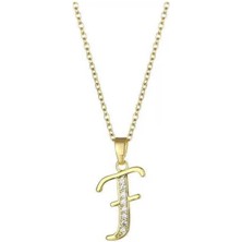 SY Aksesuar Çelik Gold Harf Kolye 45CM