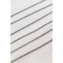 Serhat Aksesuar ve El İşçiliği 2 mm Antrasit Zincir Aksesuar Takı Malzemesi 2 Metre