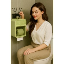 Tolmin Tuvalet Kağıtlığı |  Yapışkanlı Duvar Tipi Tuvalet Kağıtlığı | Çok Fonksiyonlu Tuvalet Kağıdı Komidini