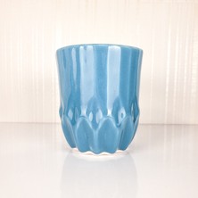 Emel Ceramics Flora El Yapımı Seramik Kahve Kupası – Espresso & Filtre Kahve İçin, Geometrik Çiçek Form, 260 ml