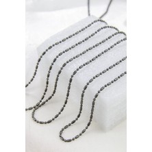 Serhat Aksesuar ve El İşçiliği 2 mm Gümüş Zincir Aksesuar Takı Malzemesi 2 Metre