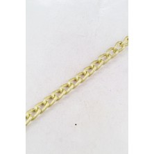 Serhat Aksesuar ve El İşçiliği Sim Desenli Gold 10 mm Zincir Aksesuar Takı Malzemesi 1 Metre