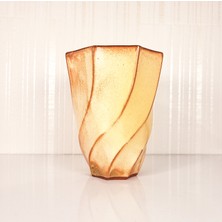 Emel Ceramics Venüs El Yapımı Seramik Kahve Kupası – Latte & Filtre Kahve İçin, Helezonik Form, 400 ml