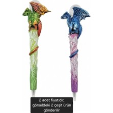 Dogadastore Dragon Ejderha Işıklı Polyester Tükenmez Kalem SETLİ 2 Li Ürün