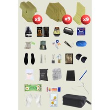 Outdoorun 9'lu Askerlik Seti Fanila Don Çorap ve 27 Parça Aksesuar - Temel ve Bedelli Askerlik Malzemeleri