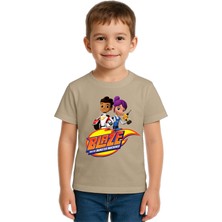 Sedirli Unisex Blaze Baskılı Çocuk Tişört Pamuklu Penye Kumaş