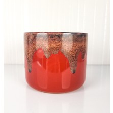 Emel Ceramics Ceres – Işıltı Serisi El Yapımı Seramik Espresso Kupası, Modern Form, Bakır Işıltılı Sır, 240 ml