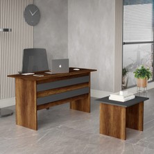 L'occi Concept Diego Ab Ofis Masa Sehpa Büro Masa Takımı Barok-Antrasit Gri