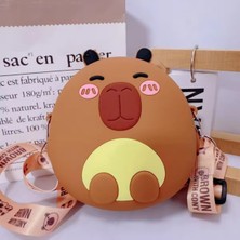Capybara Kapibara Silikon Çapraz Ayarlı Askı Omuz Çantası Kadın Genç Kız Erkek Çocuk Bebek Hediyelik