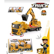 Aksoy Toys Sürtmeli Kamyon Kepçe Iş Makinesi 27 cm
