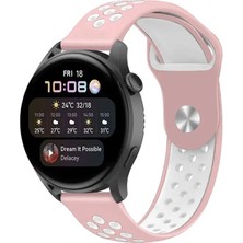 Hayat Store Watch 22MM Spor Delikli Kordon (Saat Değildir) - Pembe-Beyaz