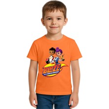 Sedirli Unisex Blaze Baskılı Çocuk Tişört Pamuklu Penye Kumaş