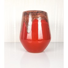 Emel Ceramics Cybeles – Işıltı Serisi El Yapımı Seramik Kupa, Bakır Işıltılı Sır, Latte & Espresso İçin, 320 ml