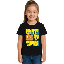 Sedirli Unisex Tweety Baskılı Çocuk Tişört Pamuklu Penye Kumaş