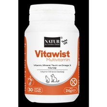 Natur Vitawist Multivitamin Twistoff Kedi & Köpek Vitamini 30 Kapsül (Iştah ve Enerji)