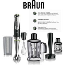 Braun MQ9147X El Blender Set 1200W Active Powerdrive Imode Activeblade Paslanmaz Çelik Püre Ezici Doğrayıcılı Çırpıcılı