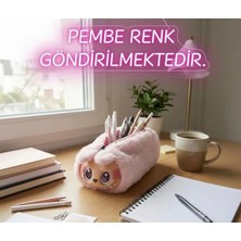 Pelüş Burada Pembe Labubu Kalemlik