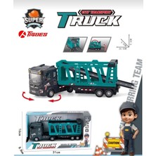 Aksoy Toys Sürtmeli Araç Taşıyıcı Tır 26 cm Iş Makinesi