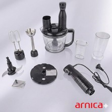 Arnica GH21481 Diamond 1200W Blender Seti Rendeli Doğrayıcı Çırpıcı Dilimleme Diski 1.75 Litre Sürahi Hazne Siyah