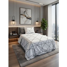 Tekstil Vagonu Tek Kişilik Lastikli Nevresim Takımı 2 Yastık Kılıflı Yumuşak Dokulu