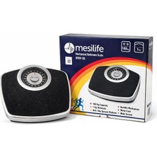 Mesilife DT09-SS Mekanik Baskül 180 kg Kapasiteli Analog Banyo Tartısı Kaymaz Platform