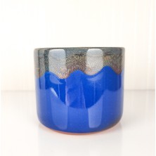 Emel Ceramics Ceres – Işıltı Serisi El Yapımı Seramik Espresso Kupası, Modern Form, Bakır Işıltılı Sır, 240 ml