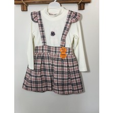 Diba Bebek Kız Çocuk Gül Rengi Etekli Salopet