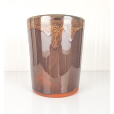 Emel Ceramics Nike – Işıltı Serisi El Yapımı Seramik Kupa, Bakır Işıltılı Sır, Latte & Cappuccino İçin, 300 ml