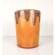 Emel Ceramics Nike – Işıltı Serisi El Yapımı Seramik Kupa, Bakır Işıltılı Sır, Latte & Cappuccino İçin, 300 ml