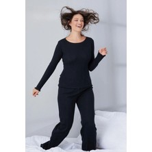 Anı İç Giyim Anı Bayan Pijama Takım Kadın TA000 Siyah - S