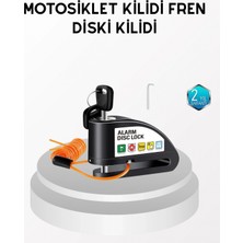 MiraLive Anti Hırsızlık 110 Db Alarm Disk Fren Kilidi Suya Dayanıklı Çelik Güvenlik Kilidi