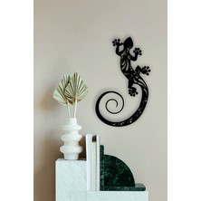 🦎 Sscnc Dekoratif Kertenkele Duvar Dekoru – 38X23 cm Siyah Mdf