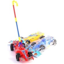 abnturk Bayraktar 545 Renkli Oyuncak Formula Yarış Arabası Sopalı 13X32 cm Motor Becerilerini Geliştirir