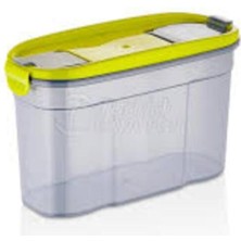 abnturk Goldex Erzak Kabı 2lt Plastık Çift Kapaklı Kilitli Iki Yönlü Tutma Kolaylığı 22X13,5CM Plastik
