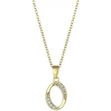 SY Aksesuar Çelik Gold Harf Kolye 45CM