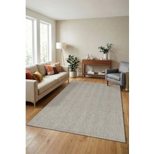 Cinka Home Kaydırmaz Tabanlı Makinede Yıkanabilir Toz Hav Vermez  Sisal 6653 Gri Krem