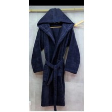 Denizli Çeyiz Kapşonlu Pamuklu Çocuk Bornozu