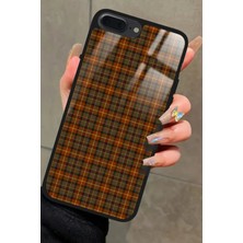 Snacase Apple iPhone 7 Plus Uyumlu Kırmızı Kare Tasarımlı Parlak Silikon Kılıf
