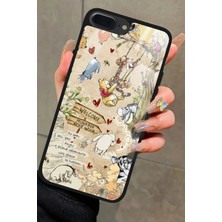 Snacase Apple iPhone 8 Plus Uyumlu Ayı Winnie Tasarımlı Parlak Silikon Kılıf