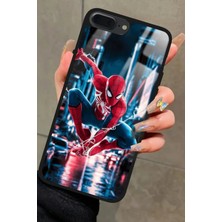 Snacase Apple iPhone 8 Plus Uyumlu Örümcek Adam Tasarımlı Parlak Silikon Kılıf