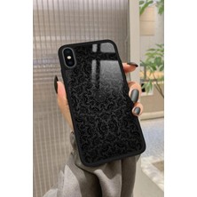Snacase Apple iPhone Xs Uyumlu Siyah Karışık Tasarımlı Glossy Silikon Kılıf