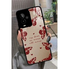 Snacase General Mobile Gm 24 Pro Uyumlu Kırmızı Kelebek Tasarımlı Glossy Silikon Kılıf