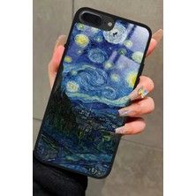 Snacase Apple iPhone 8 Plus Uyumlu Van Gogh Tasarımlı Parlak Silikon Kılıf