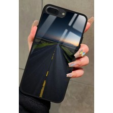 Snacase Apple iPhone 8 Plus Uyumlu Yol Tasarımlı Parlak Silikon Kılıf