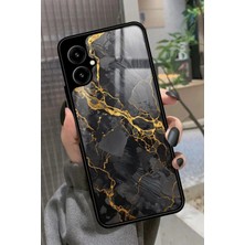 Snacase Omix X3 Uyumlu Siyah Mermer Tasarımlı Parlak Silikon Kılıf