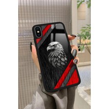 Snacase Apple iPhone Xs Max Uyumlu Kartal Tasarımlı Parlak Silikon Kılıf