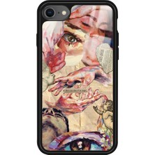Snacase Apple iPhone 8 Uyumlu Tablo Tasarımlı Glossy Silikon Kılıf